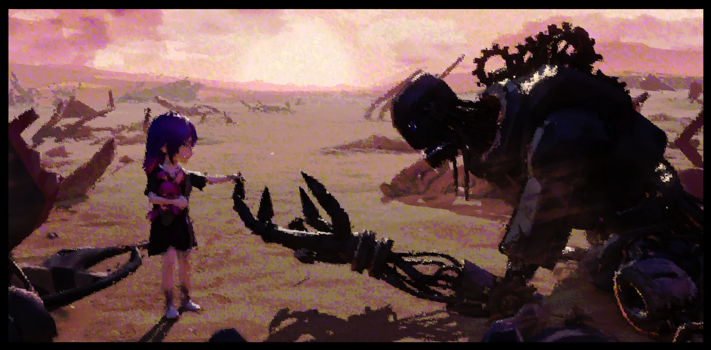 NIGHTSWEEPER look-dev image showing another corner of the project's visual direction.